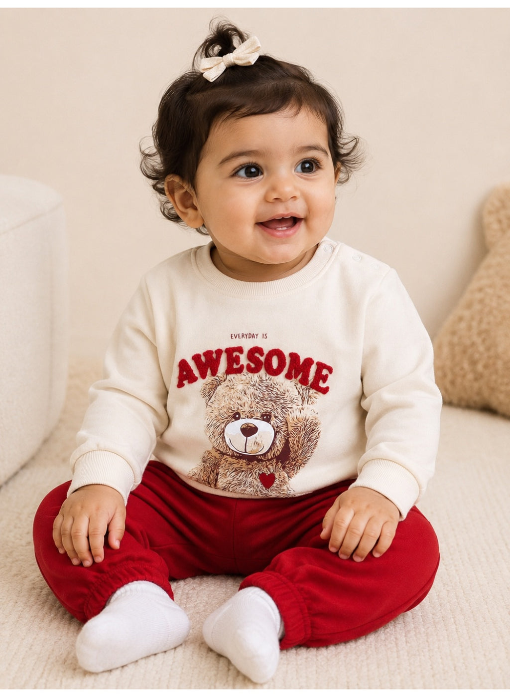 Girls 2-Piece Graphic Sweatshirt & Jogger Pants Set