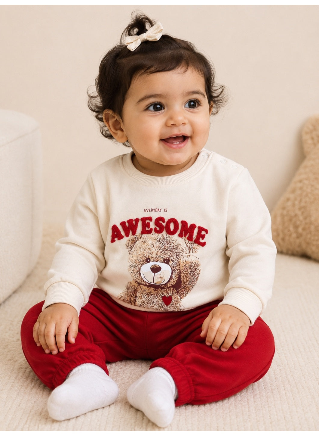 Girls 2-Piece Graphic Sweatshirt & Jogger Pants Set