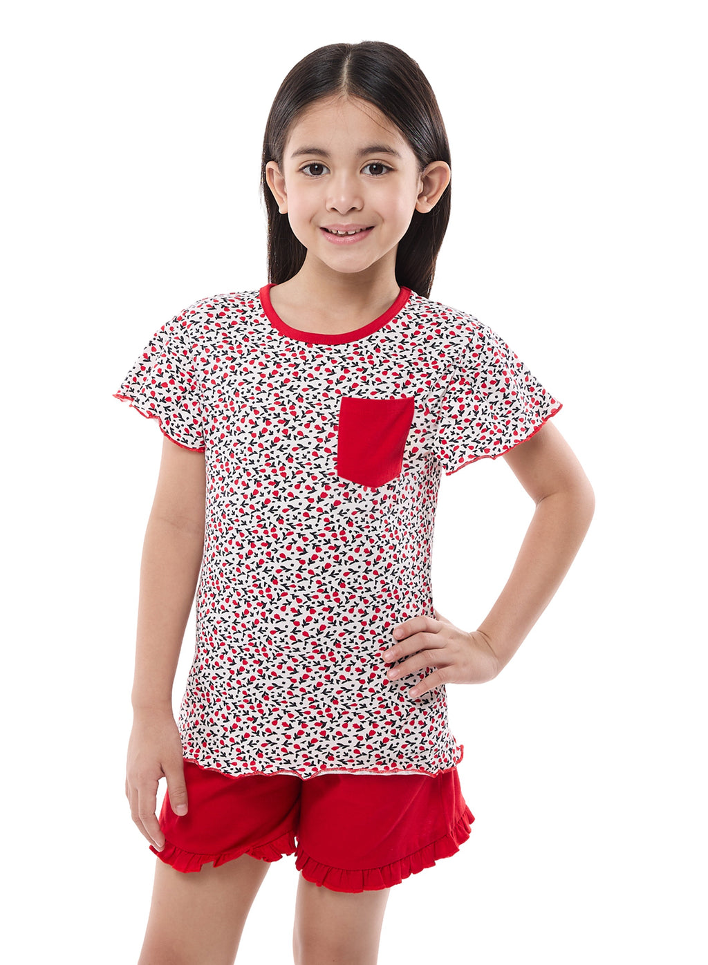 Victor And Jane Girls' Pj Set “ Soft Shorts And Top Sleepwear Set