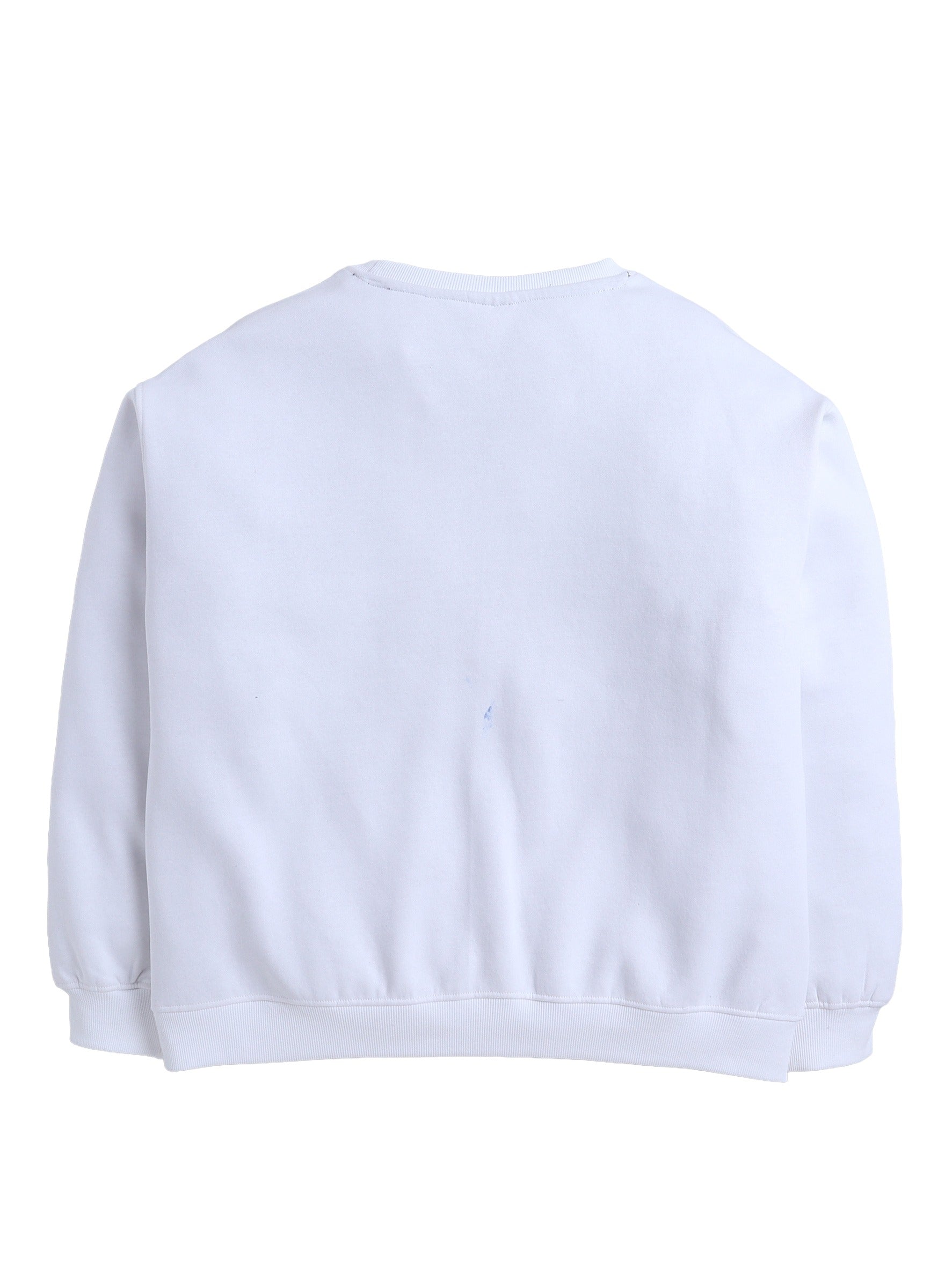 Œmonaco” Girls' Varsity Sweatshirt “ Off-White | 100% Cotton Fleece |