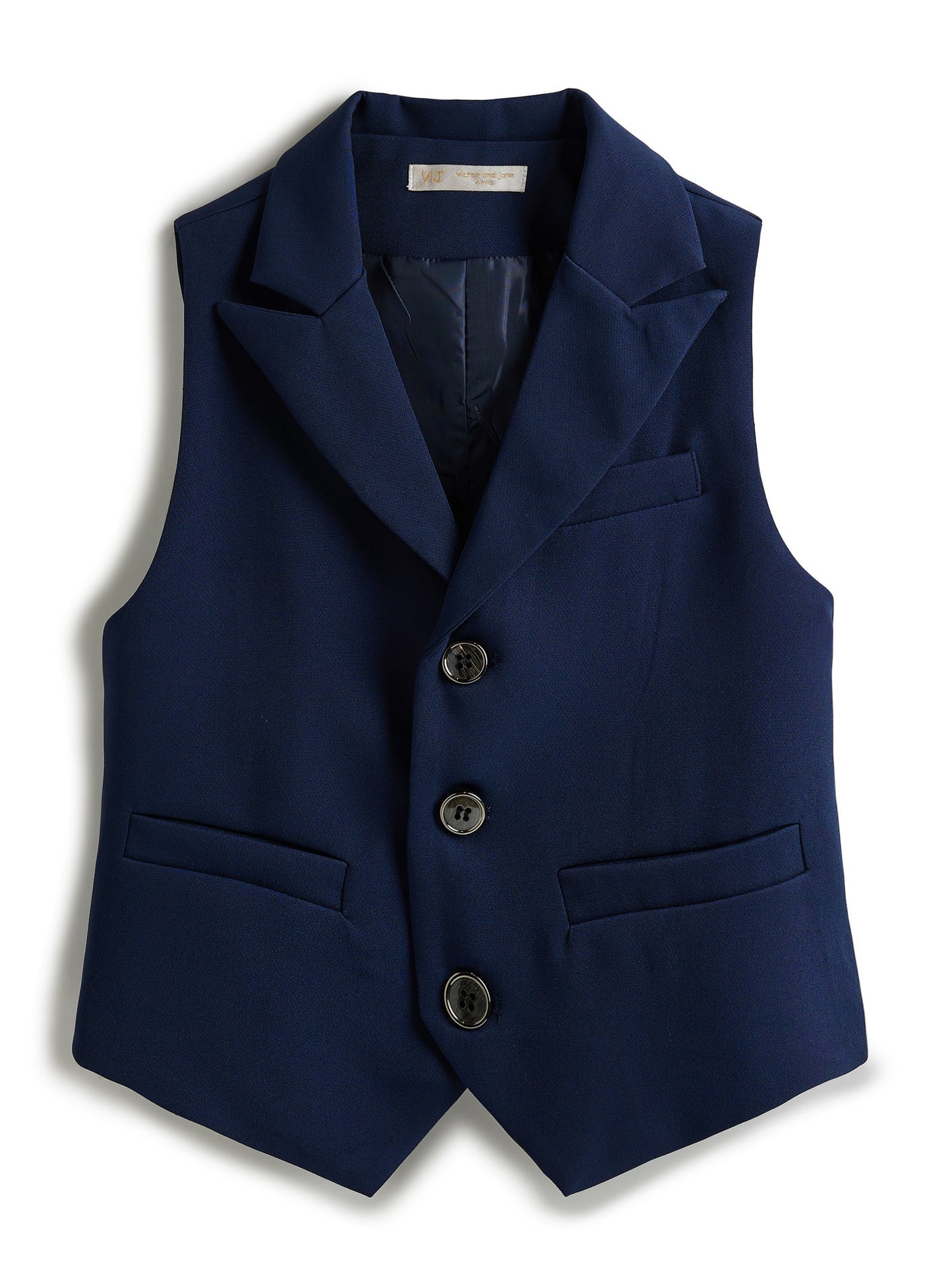 Blue Waistcoat And Short Set With Shirt And Bow Tie