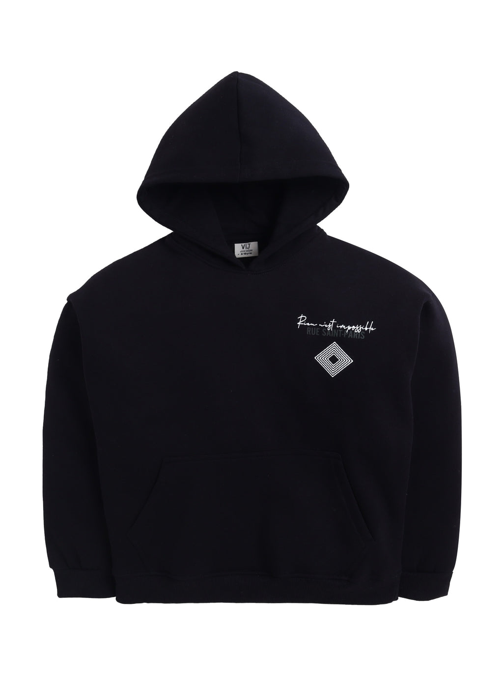 Boys' Black "Blue Saint Paris" Graphic Hoodie