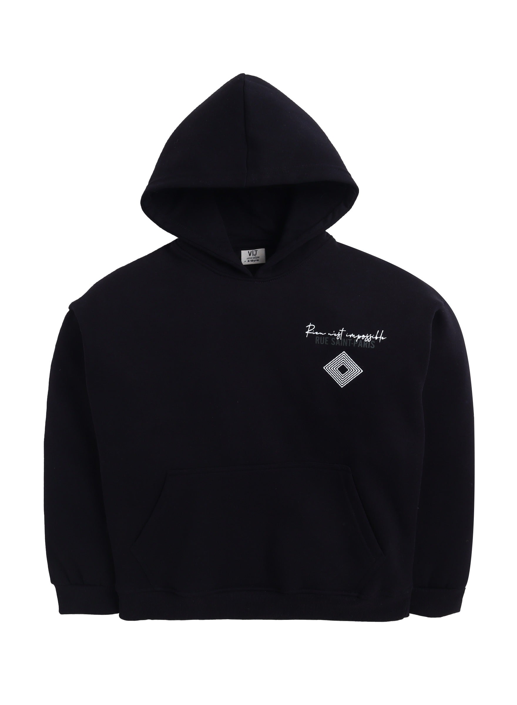 Boys' Black "Blue Saint Paris" Graphic Hoodie