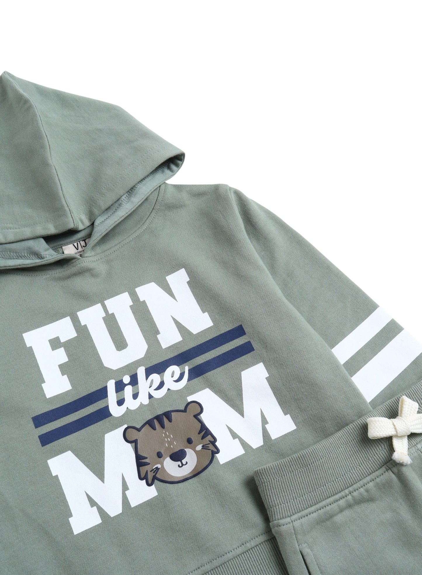 Baby Boys’ 2-Piece Set – “Fun Like Mom” Hoodie & Joggers Set