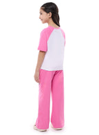 Victor And Jane Girls 2 Pc Set - Embellished Top With Matching Straight Pants With Detail