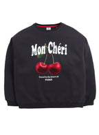 Mon Chã©Ri Cherry Print Sweatshirt “ 100% Cotton Fleece | Puff Print |