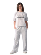Girls 2Pc Set - Embellished Top With Matching Straight Pants