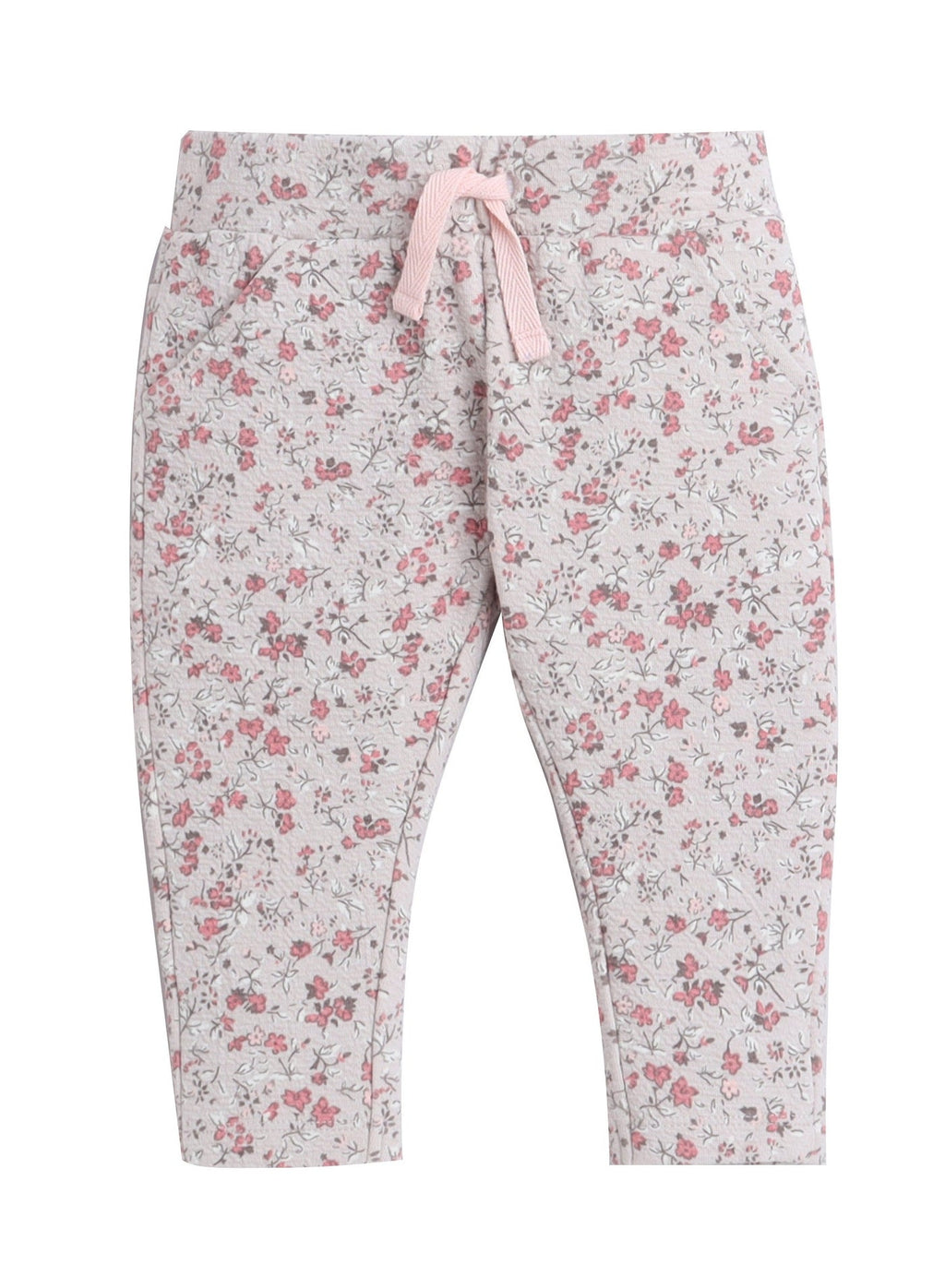 Dirkje Cotton Floral Embroidered Full Sleeves Sweatshirt & Joggers Set - Coral And Beige