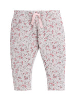 Dirkje Cotton Floral Embroidered Full Sleeves Sweatshirt & Joggers Set - Coral And Beige