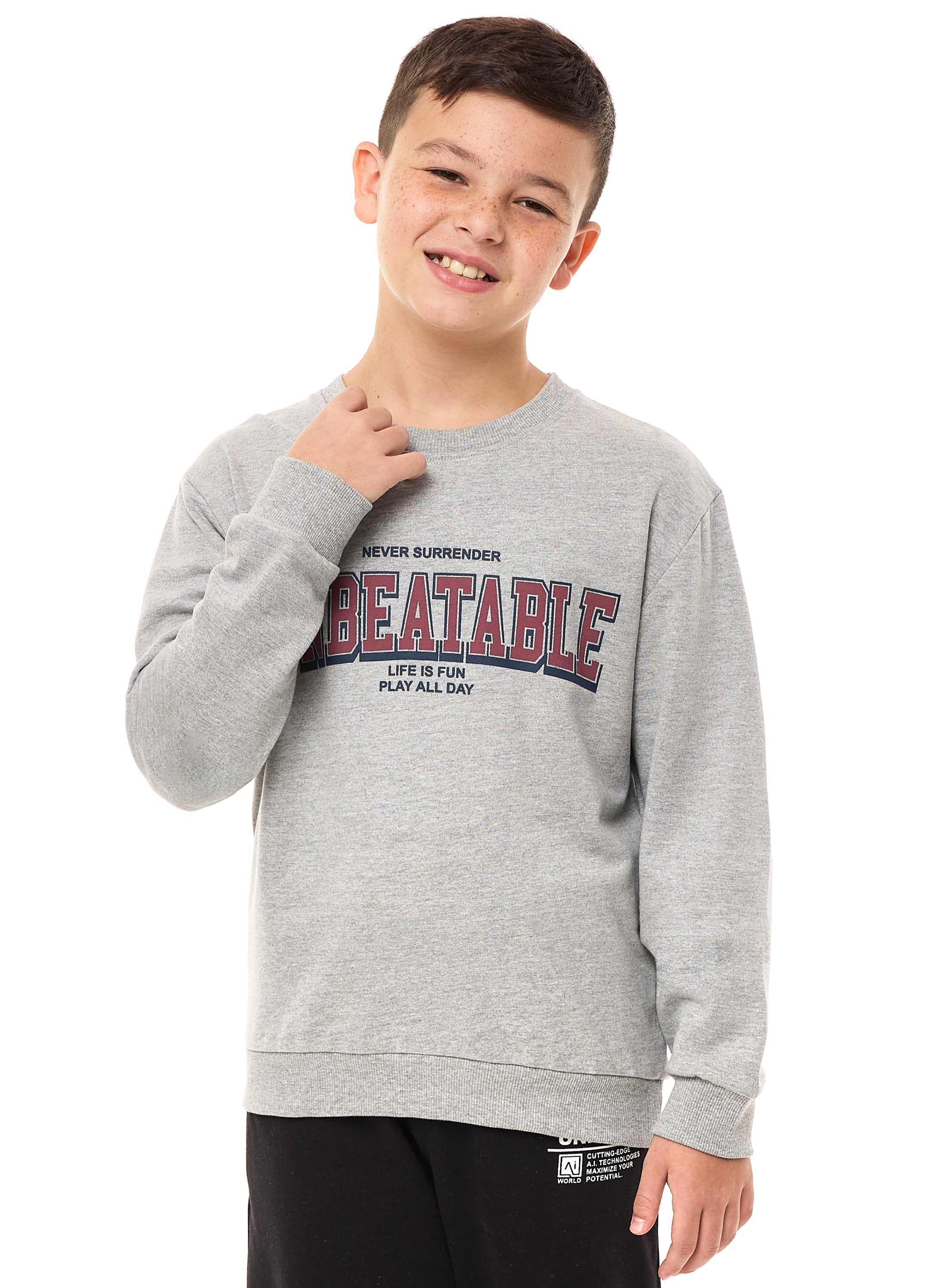 Boys' Sweatshirt  (8-14Yrs) Grey