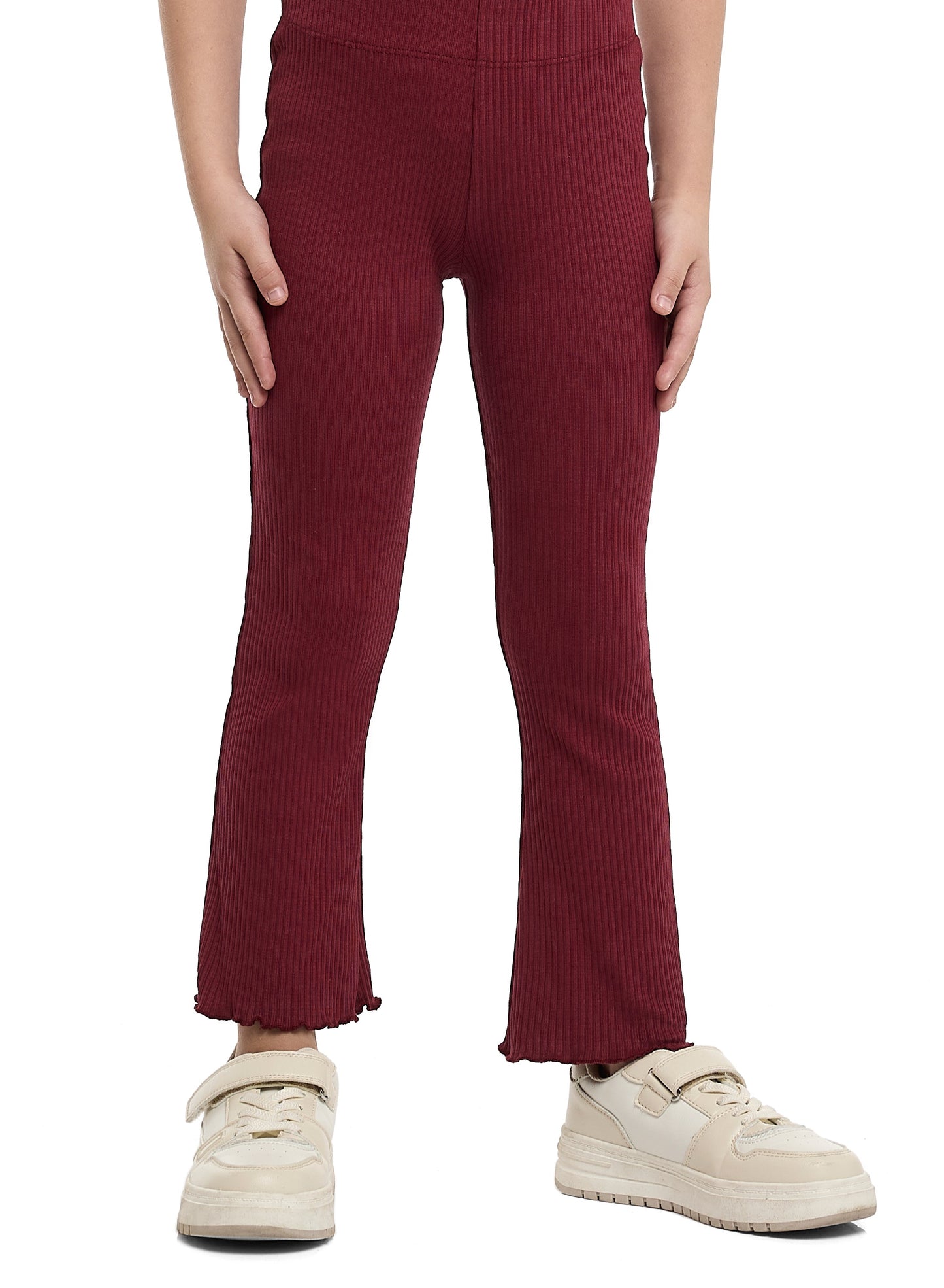 Girls Besties & Blooms Fleece Tracksuit – Cream & Plum 2-Piece Set