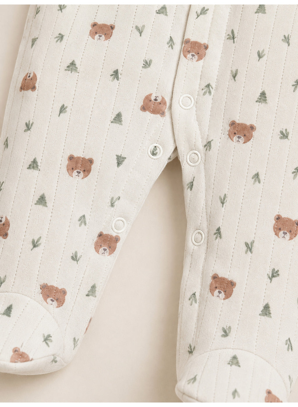 Baby Boys Quilted Footed Coveralls 2-Piece Pack with Bear Print