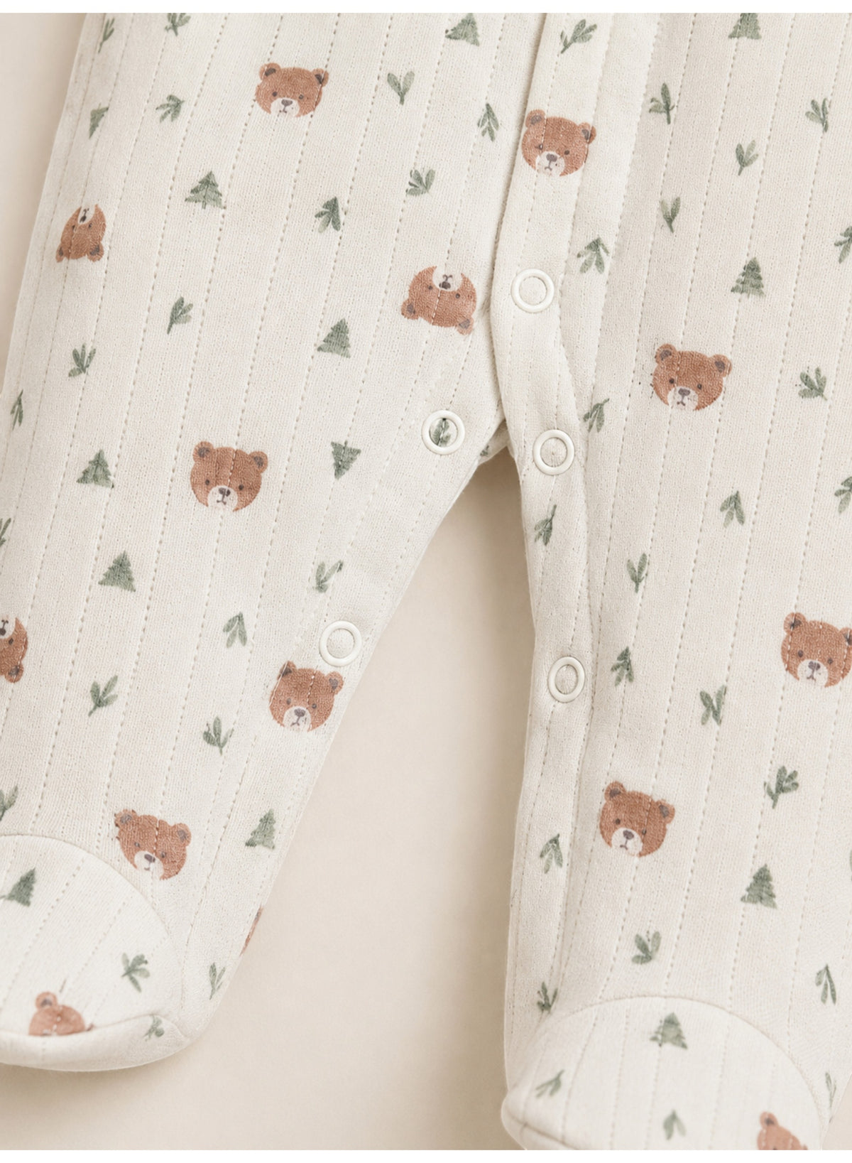 Baby Boys Quilted Footed Coveralls 2-Piece Pack with Bear Print