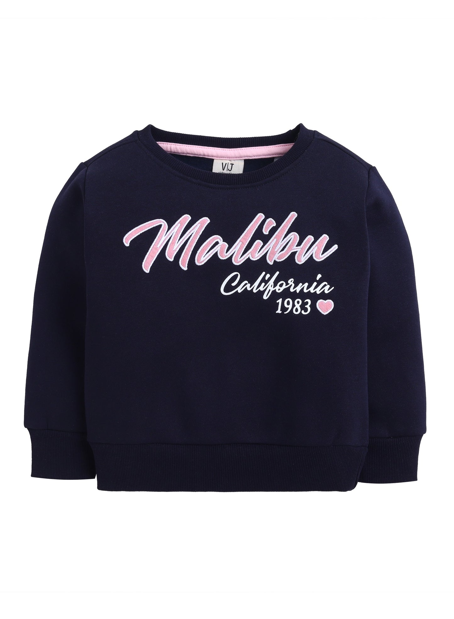 Girls’ – “Malibu California 1983” Slogan Sweatshirt | 100% Cotton,
