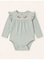 Baby Girls Long Sleeve Bodysuit & Ruffle Pants Set with Headband (3-Piece Set)