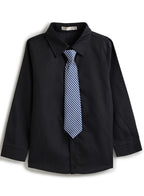 Grey Herringbone Waistcoat And Pant Set With Shirt And Tie