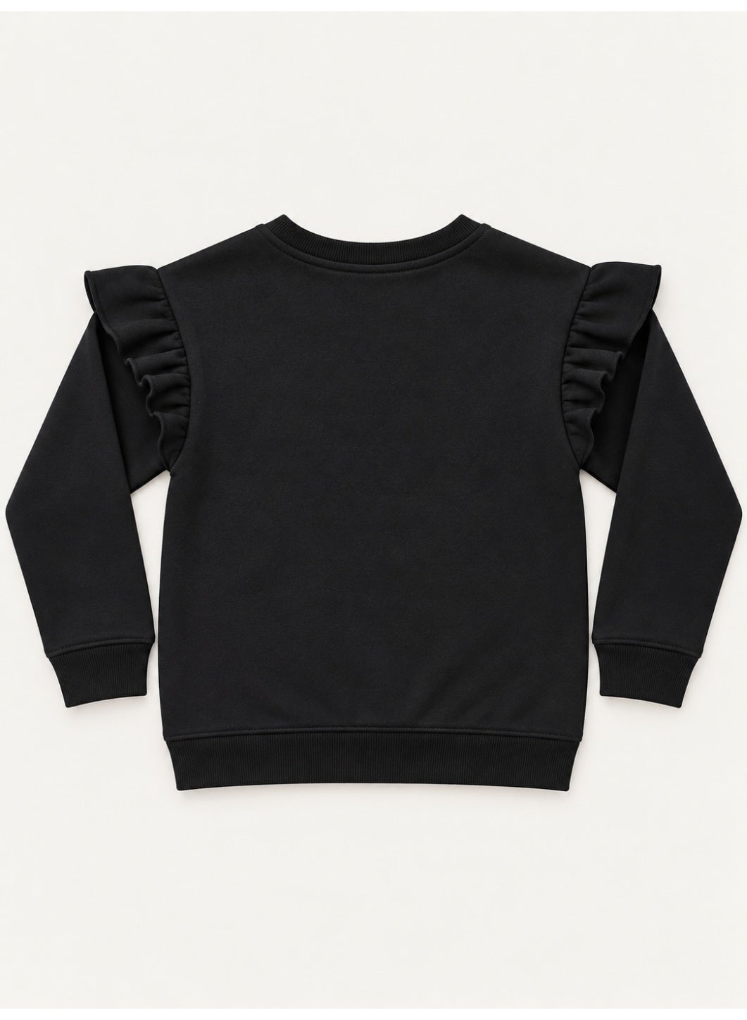 Girls Ruffle Sleeve Sweatshirt and Wide Leg Pants Set