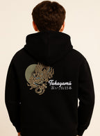 Boys' Black "Takigami Dragon" Graphic Hooded Sweatshirt