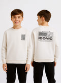 Boys' Off-White Œiconic” Graphic Sweatshirt