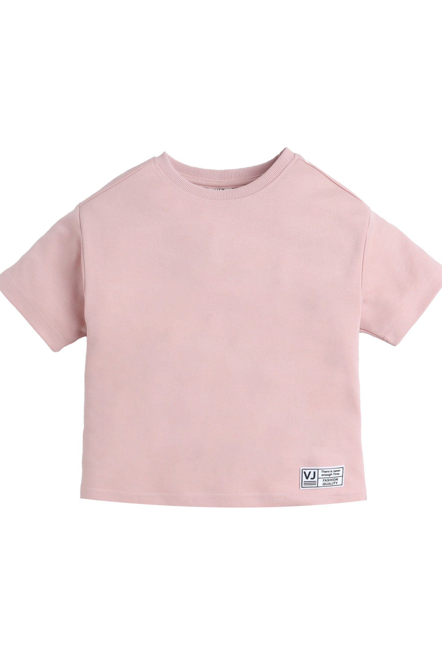 Boys Cotton Interlock Tee & Shorts Set – Peach