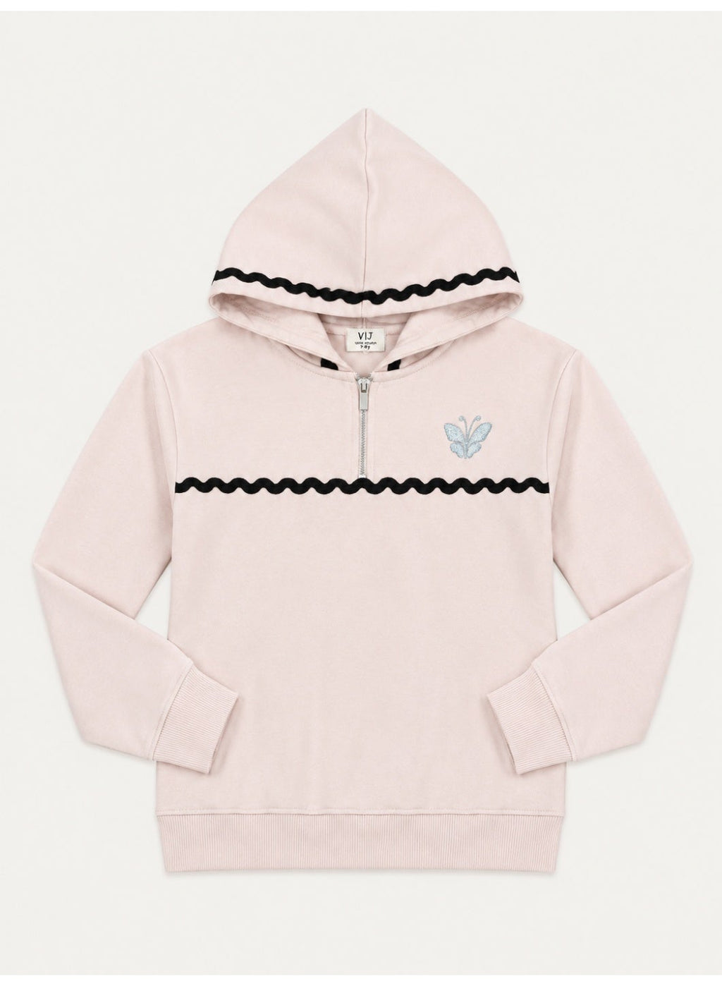 Girls Half Zip Sweatshirt Hoodie and Wide Leg Pants Set