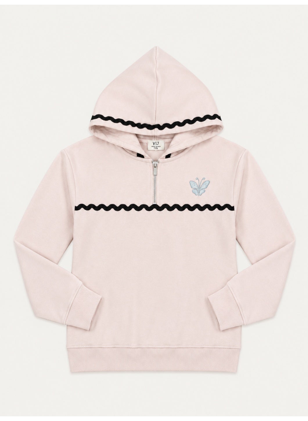 Girls Half Zip Sweatshirt Hoodie and Wide Leg Pants Set