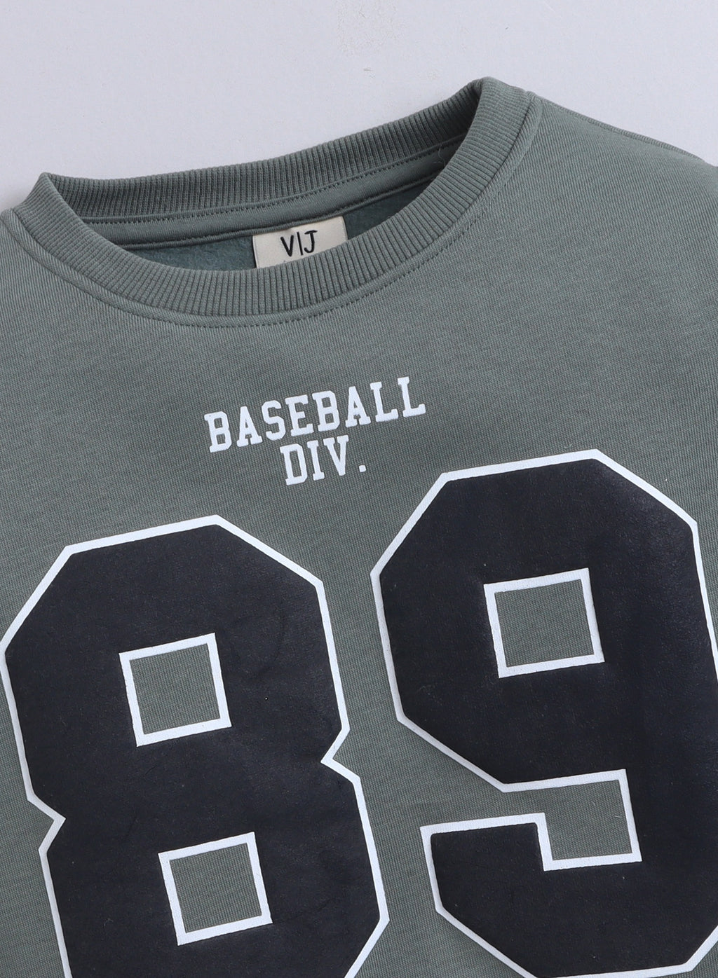 Boys’ Olive Green Œ89 Baseball Club” Sweatshirt