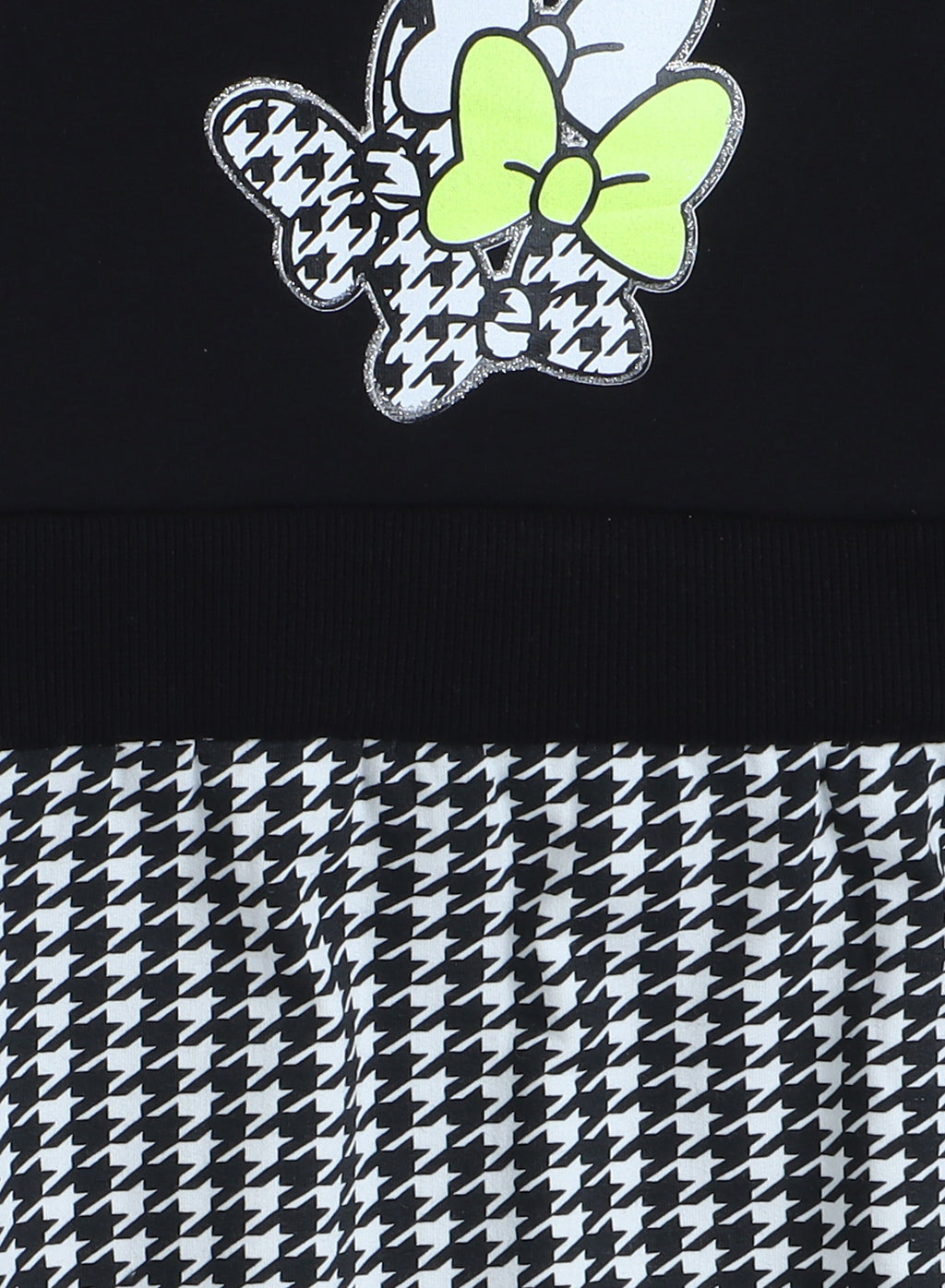 Half And Half Dress With Applique Top