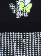 Half And Half Dress With Applique Top