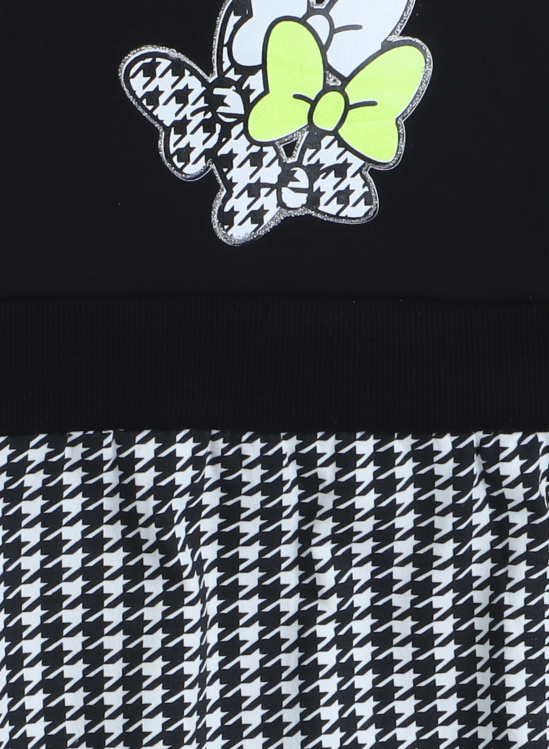 Half And Half Dress With Applique Top