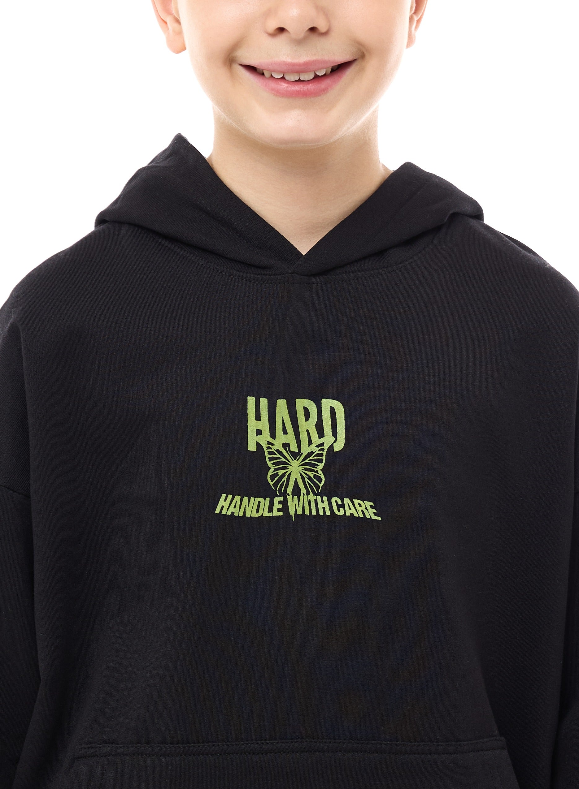 Boys' Hoodie With Bid Back Print