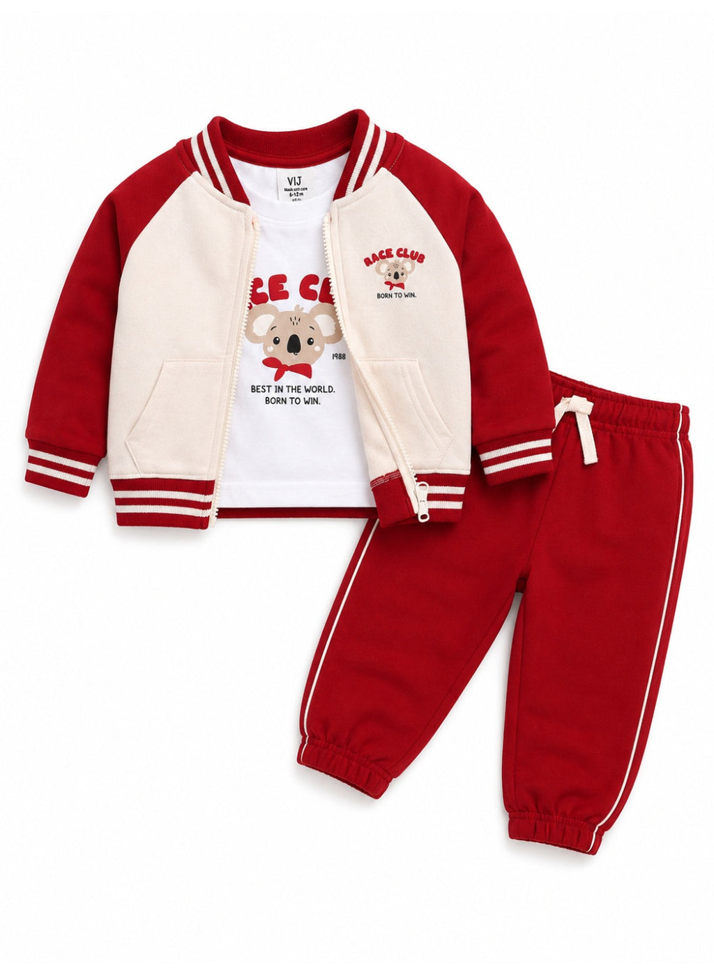 Boys 3-Piece Set – Full Zip Sweatshrt, Longsleeve Tee & Jogger Pants

Description: