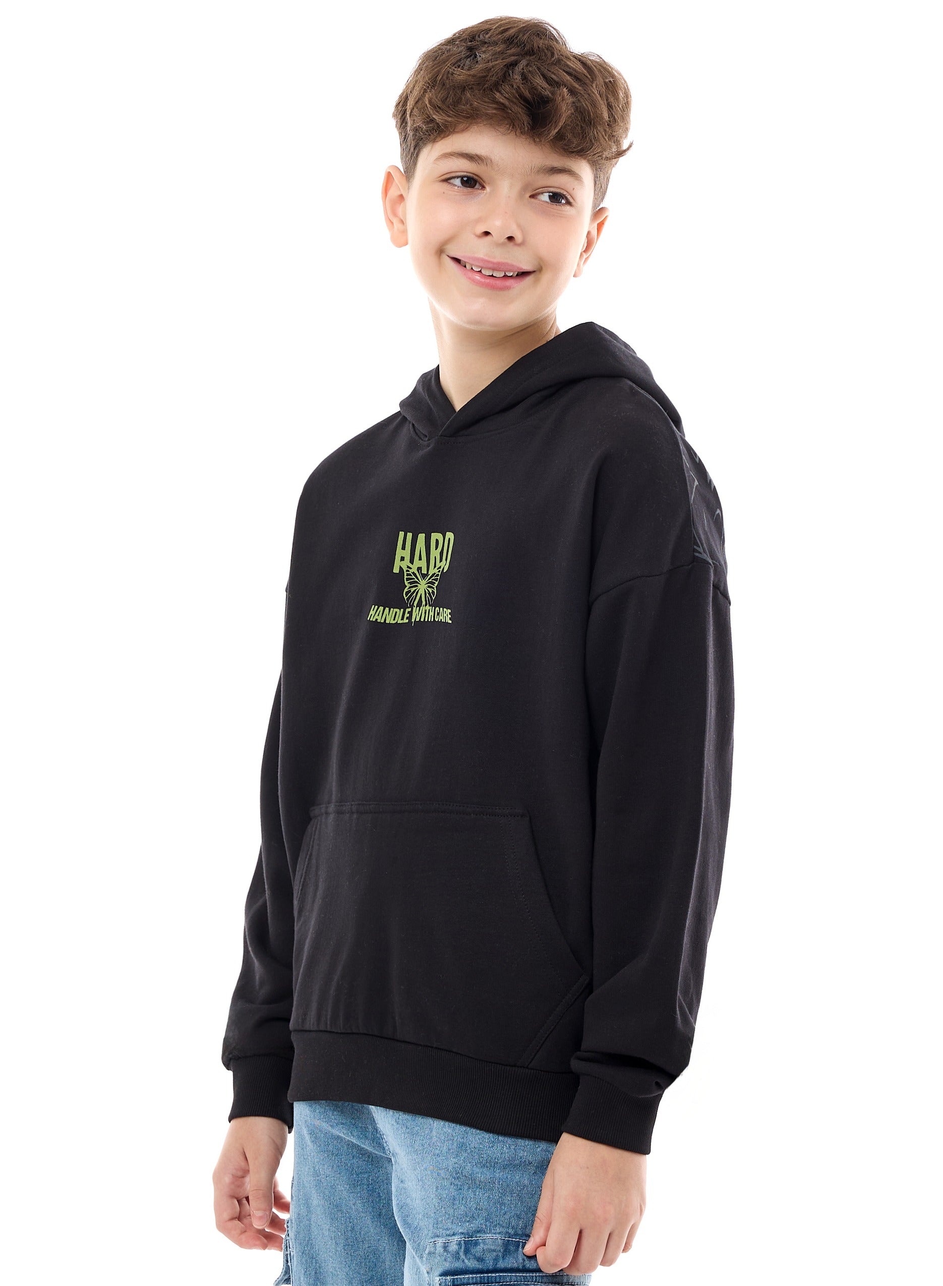 Boys' Hoodie With Bid Back Print