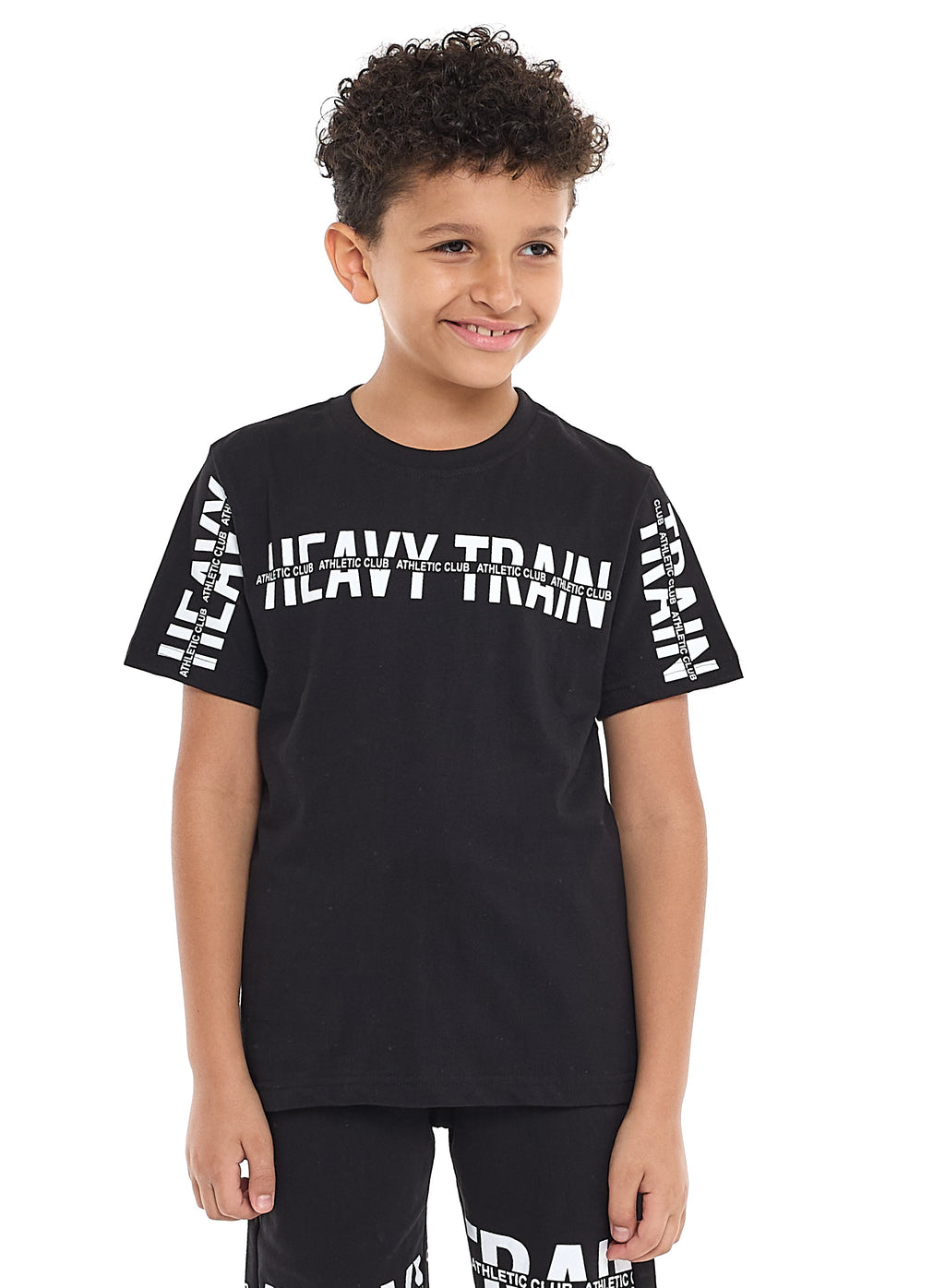 Victor And Jane Sr Boys' Slogan Print Set - Black