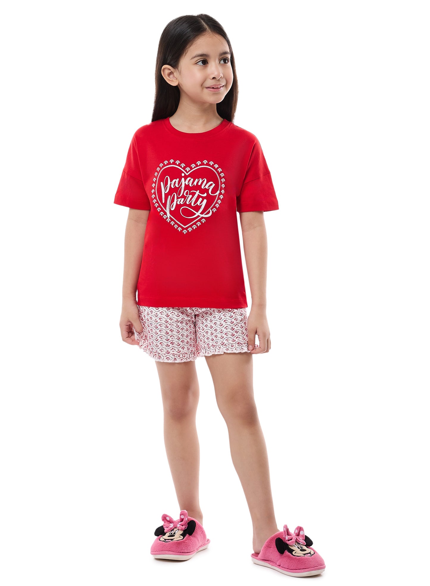 Victor and Jane Girls' PJ Set – Soft Shorts and Top Sleepwear Set 2-3YRS