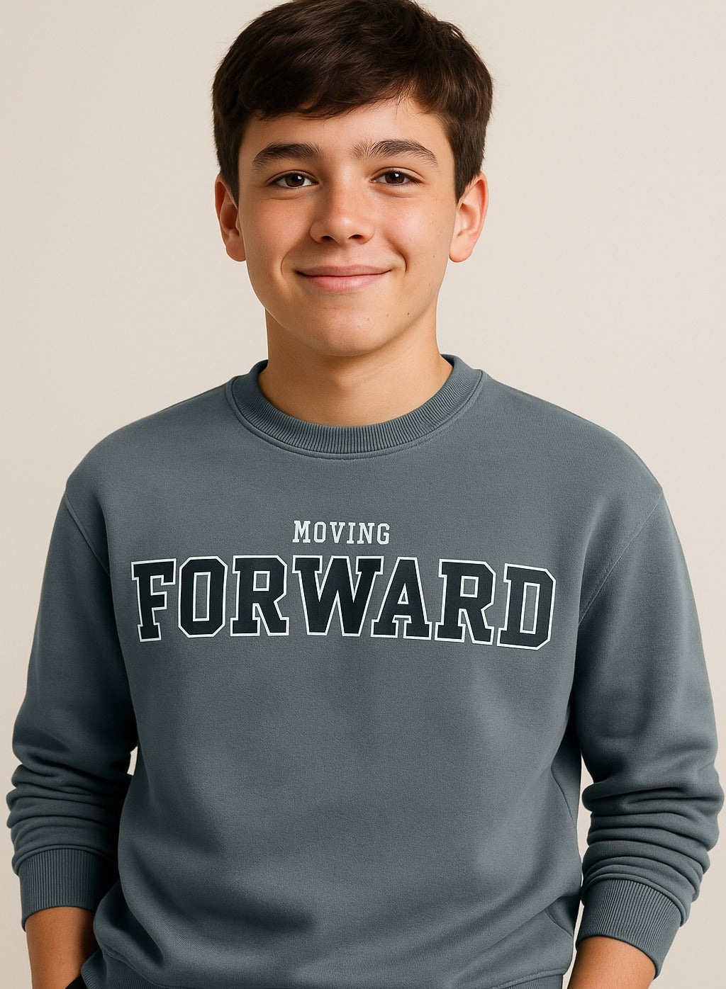 Boys' Olive Green Œforward” Graphic Sweatshirt