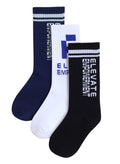 Pack Of 3 Textured Crew School Socks