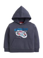 Boys' Dark Grey "Gamer Mode" Printed Hoodie Sweatshirt