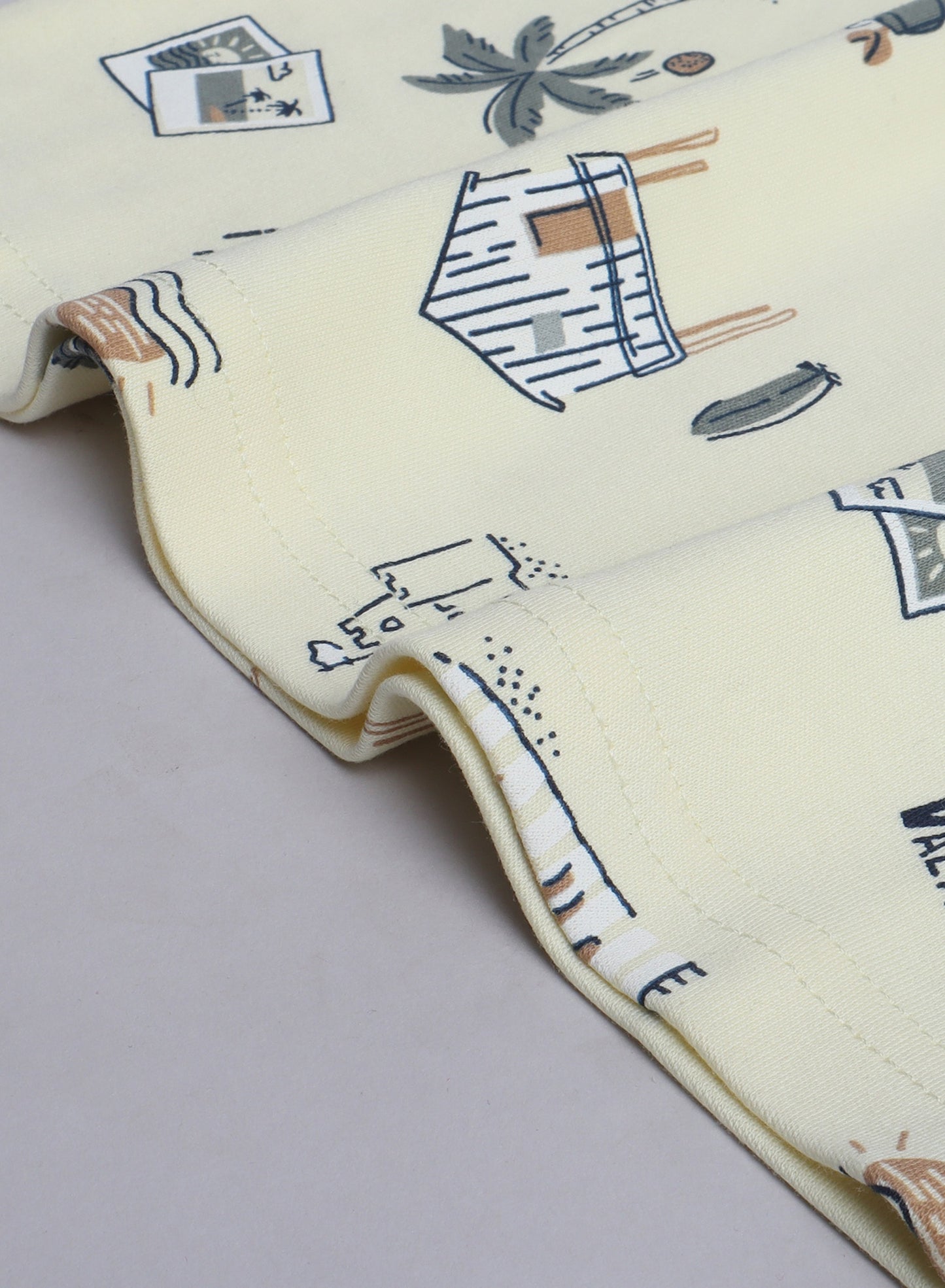 Victor and Jane Boys' Off White and Blue T-Shirt and Shorts Set