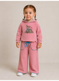 Baby Girls Hoodie and Pants Set with Deer Print