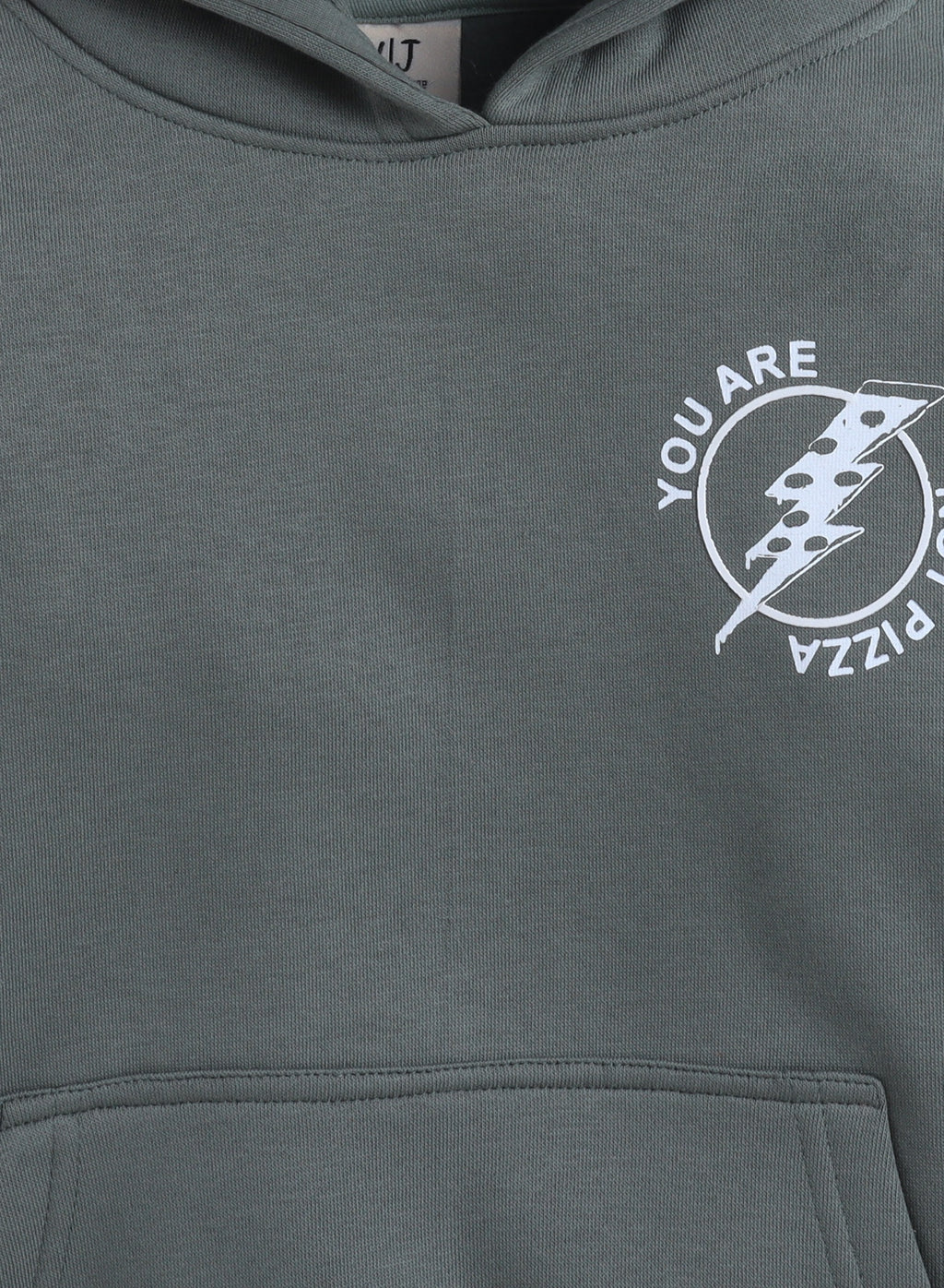 Boys' Olive Green Hoodie With Œyou Can’T Make Everyone Happy” Print