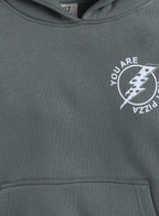 Boys' Olive Green Hoodie With Œyou Can’T Make Everyone Happy” Print