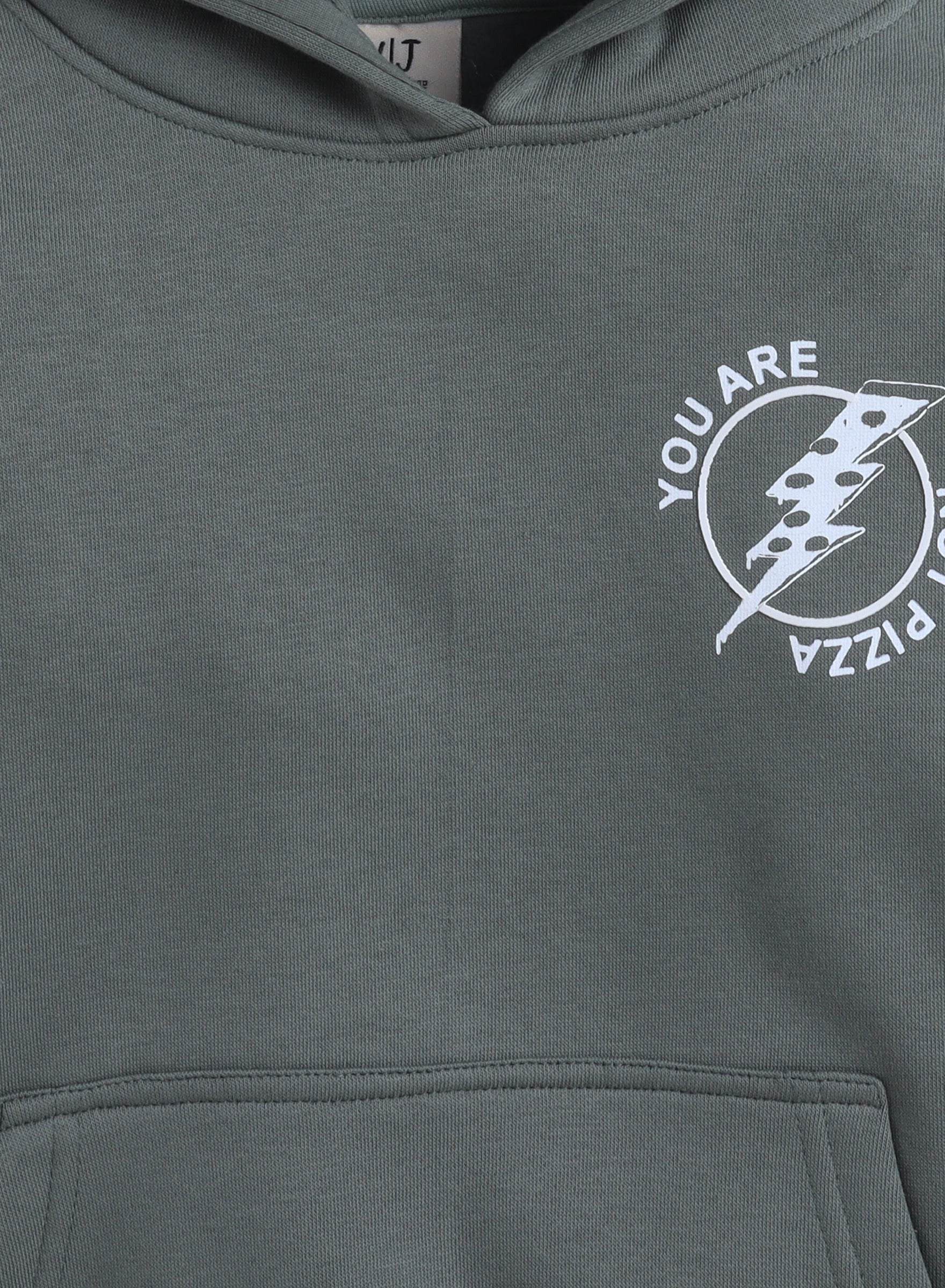 Boys' Olive Green Hoodie With Œyou Can’T Make Everyone Happy” Print