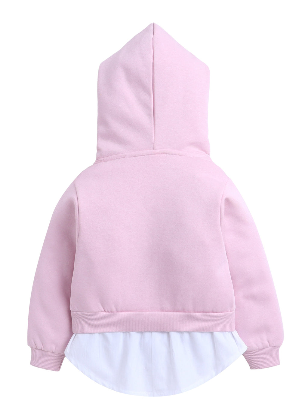 Girls Party Layered Fleece Hoodie “ Pink