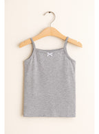 "3-Pack Girls' Camisoles “ Cotton Comfort In Black, White & Grey "