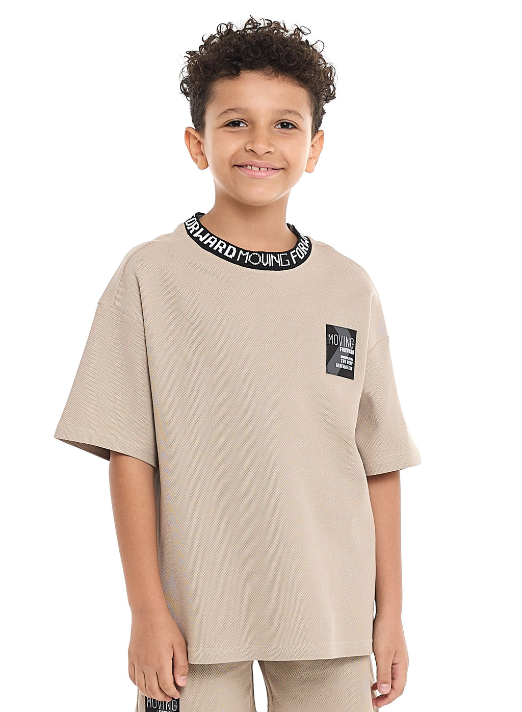 Victor And Jane Boys' Cord Set “ T-Shirt And Shorts Outfit With Label Detail