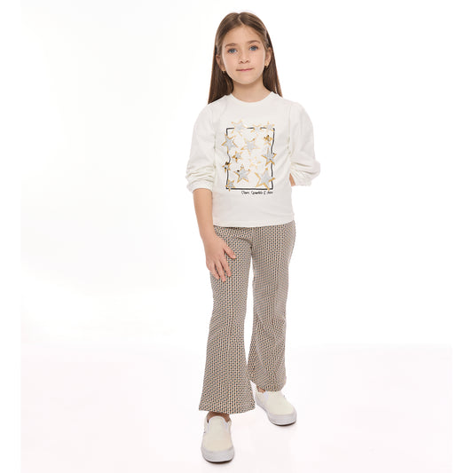 REVERSIBLE SEQUINS TOP WITH FLARED LEGGINGS - SET