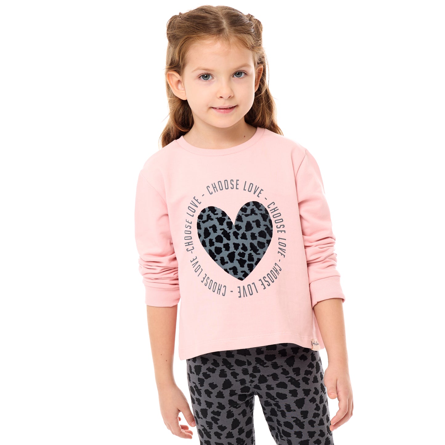 HEART PRINTED TOP WITH MATCHING LEGGINGS