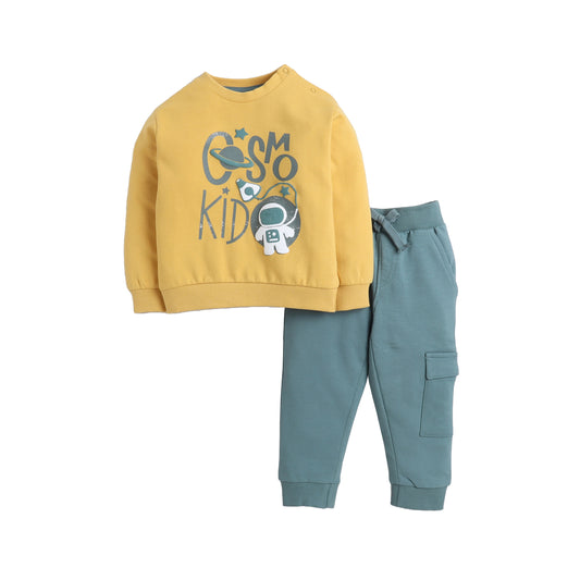 Sweatshirt and Green Jogger Set