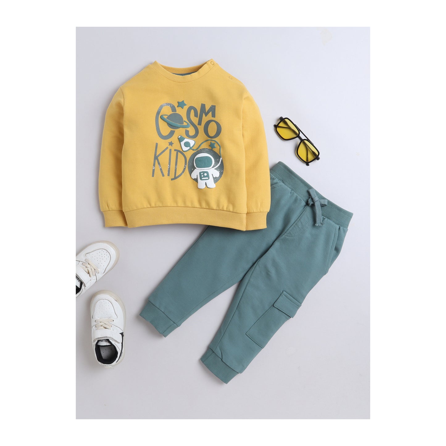 Sweatshirt and Green Jogger Set